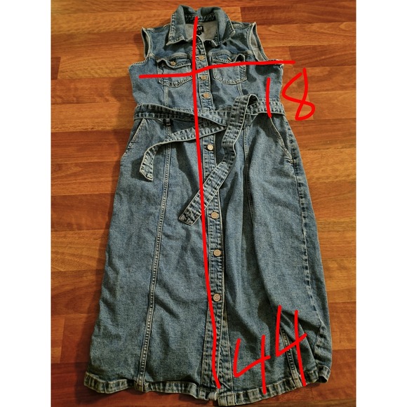 Gap Size 14 Sleeveless Denim Dress - Picture 2 of 6